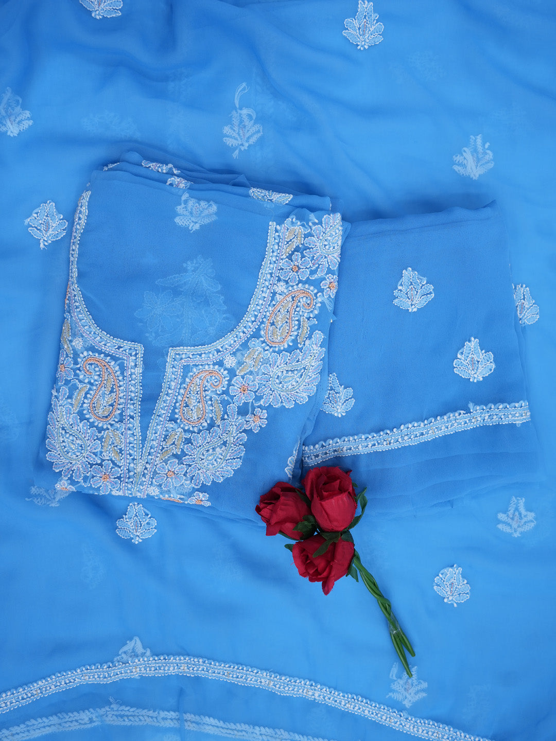 white christmas dresses Yellow Cotton Chikankari Kurti fabric (Kurti Only) main image 0