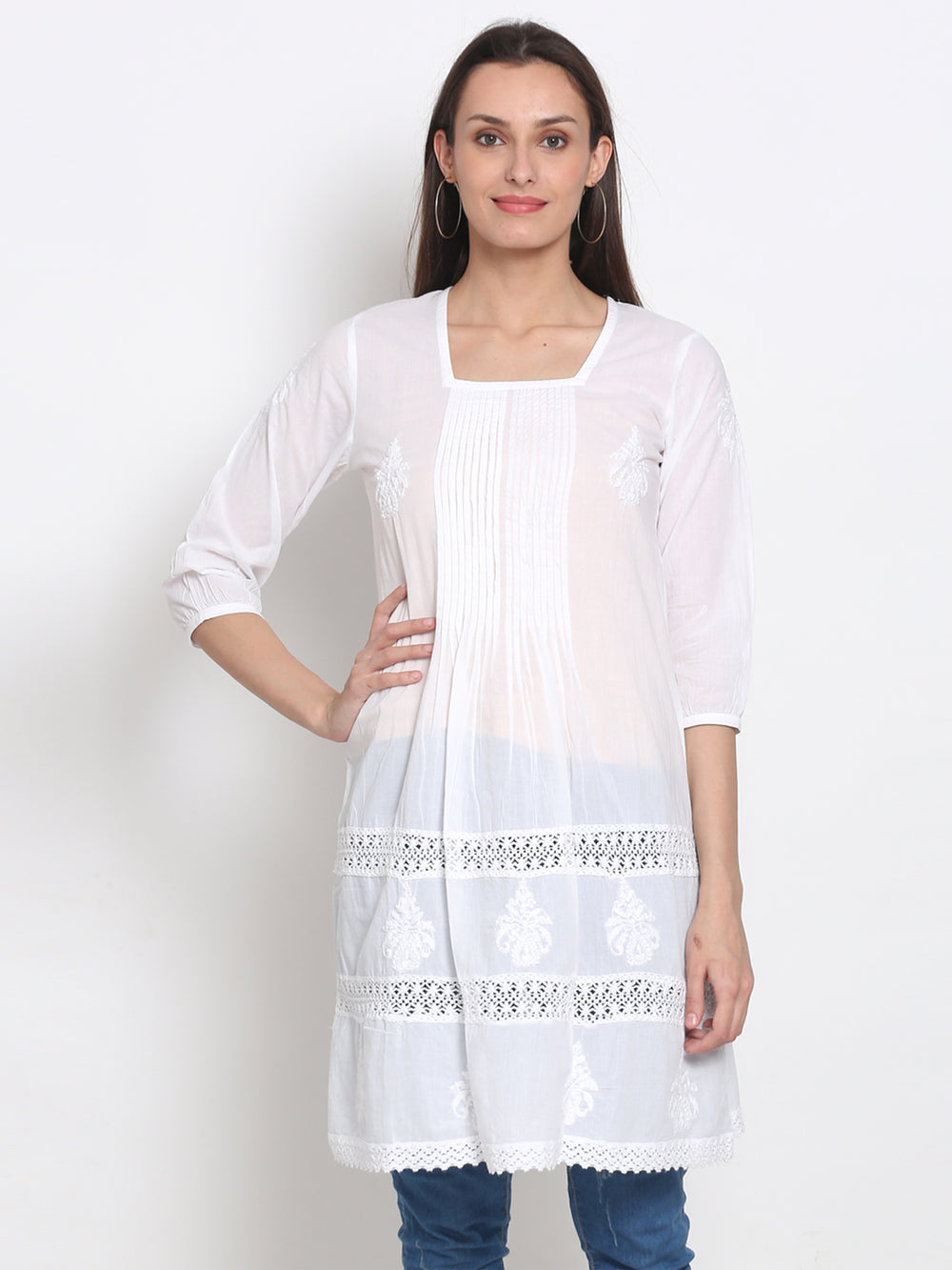 Hand Embroidered Cotton Tunic