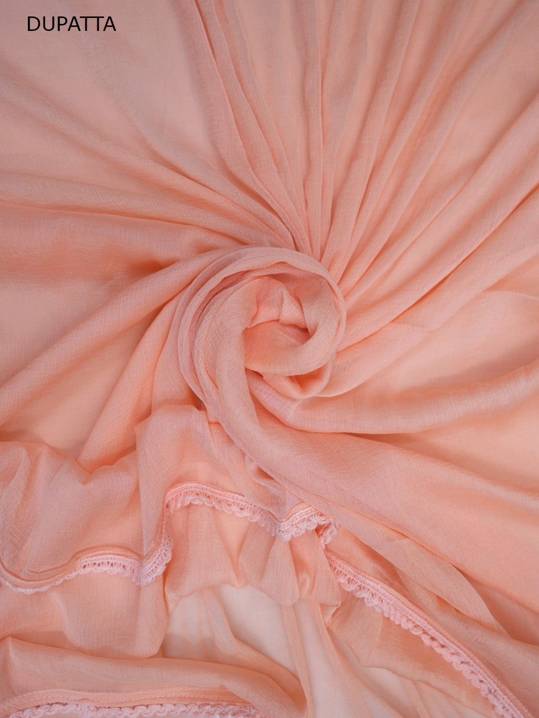 Women Hand Embroidered Chikankari Cotton Dressmaterial PCSCU00406FS-Peach