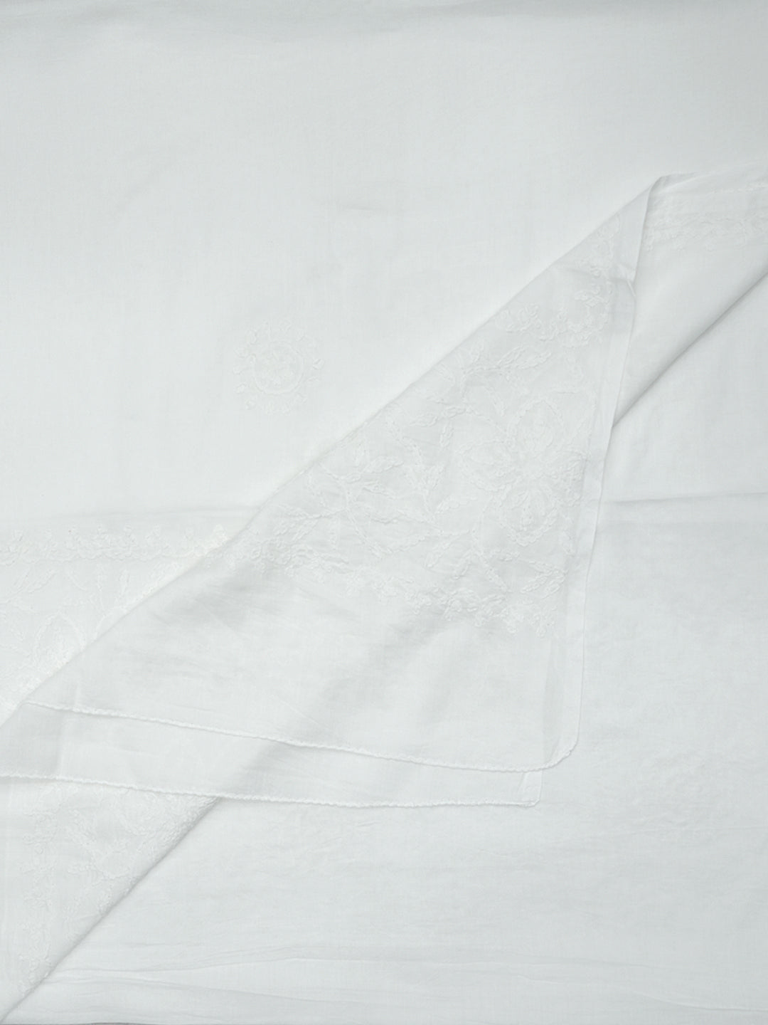 Women Hand Embroidered Cotton Chikankari Dupatta -PC4092