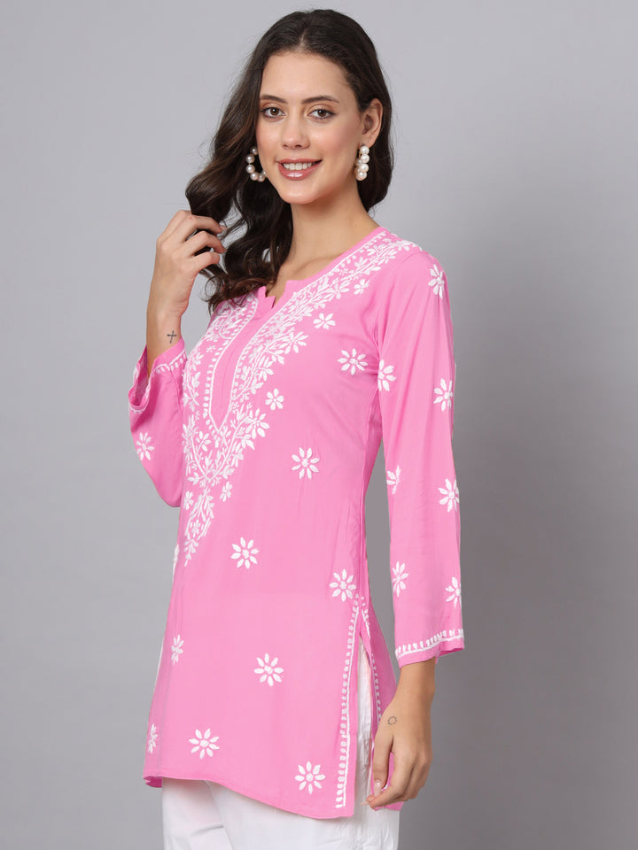 Women Hand Embroidered Chikankari Modal Kurti PC3611