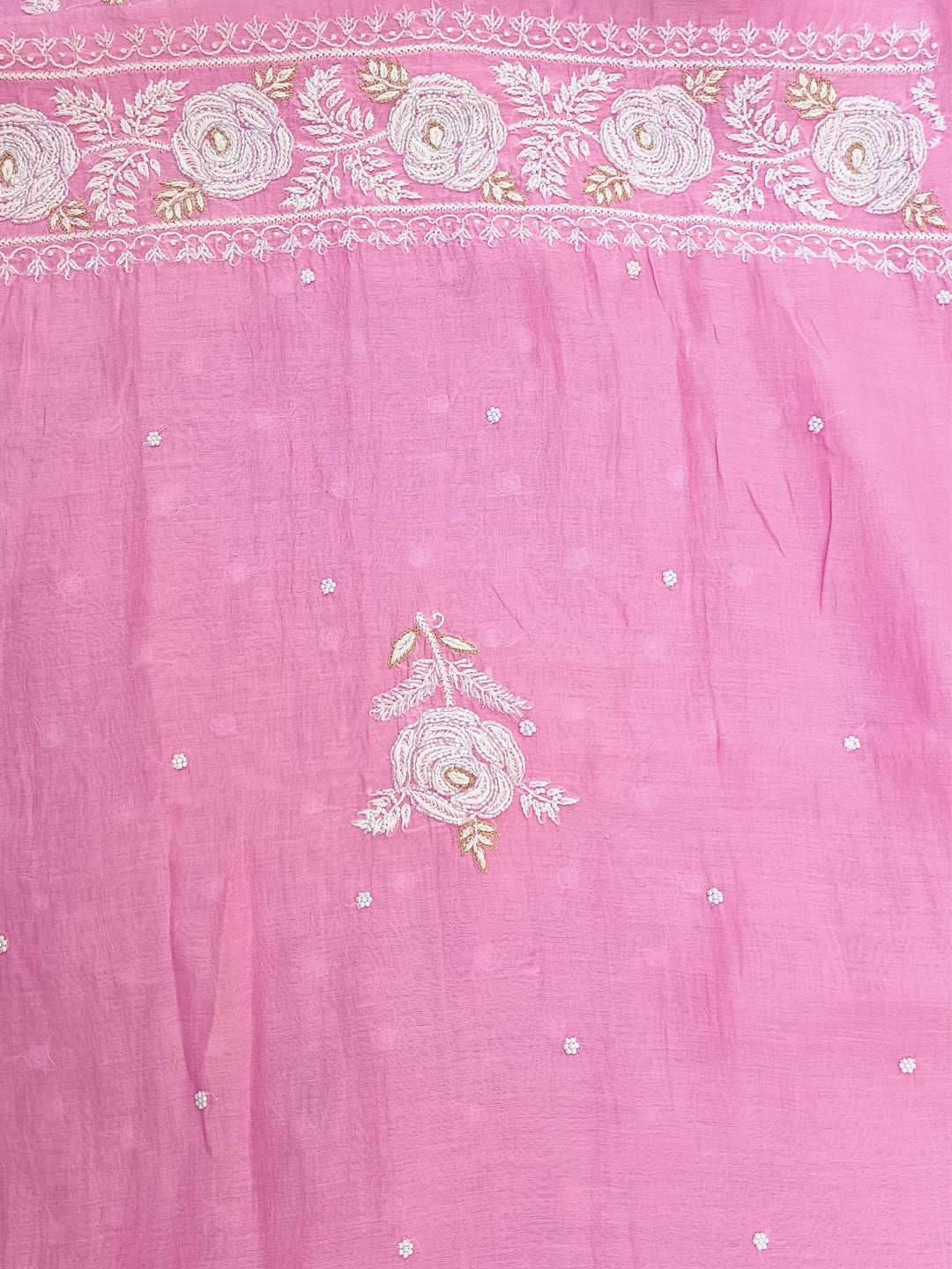 Women Hand Embroidered Chanderi Chikankari Dress Material PCSCA85205FS-PINK