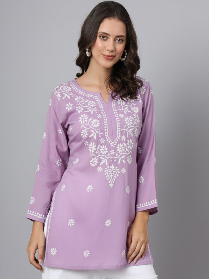 Women Hand Embroidered Chikankari Modal Kurti PC3611