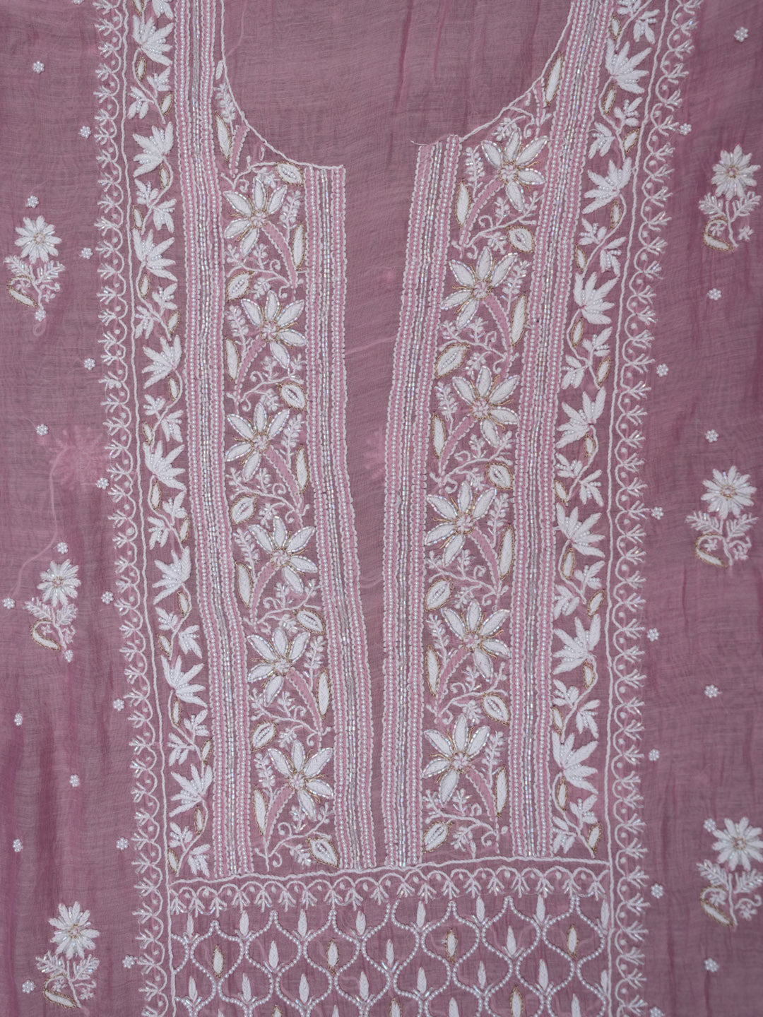 Women Hand Embroidered Chanderi Chikankari Dress Material PCSCA85201FS-BABYPINK