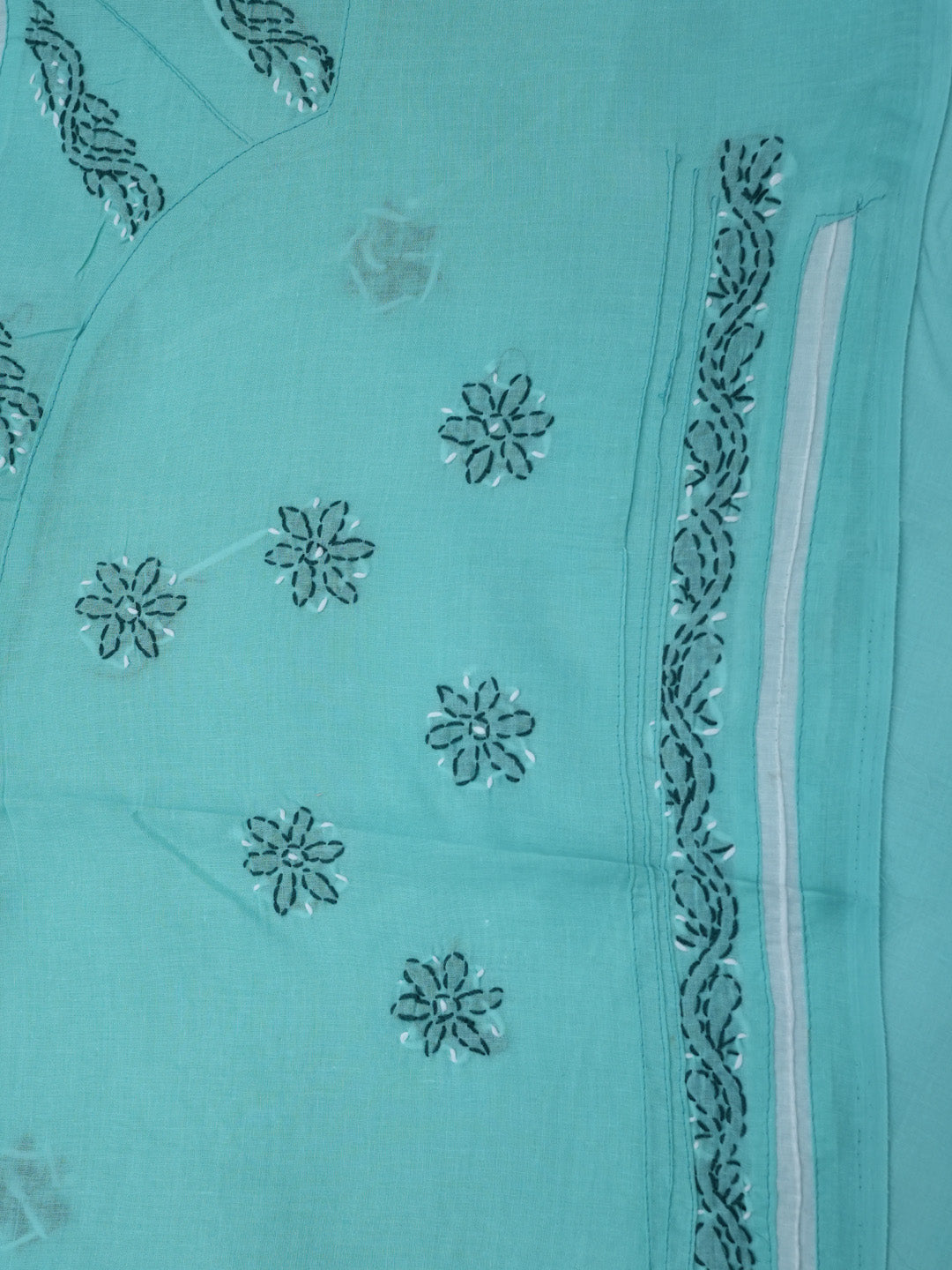 women hand embroidered chikankari cotton dressmaterial PC4120-LIGHTSEAGREEN25