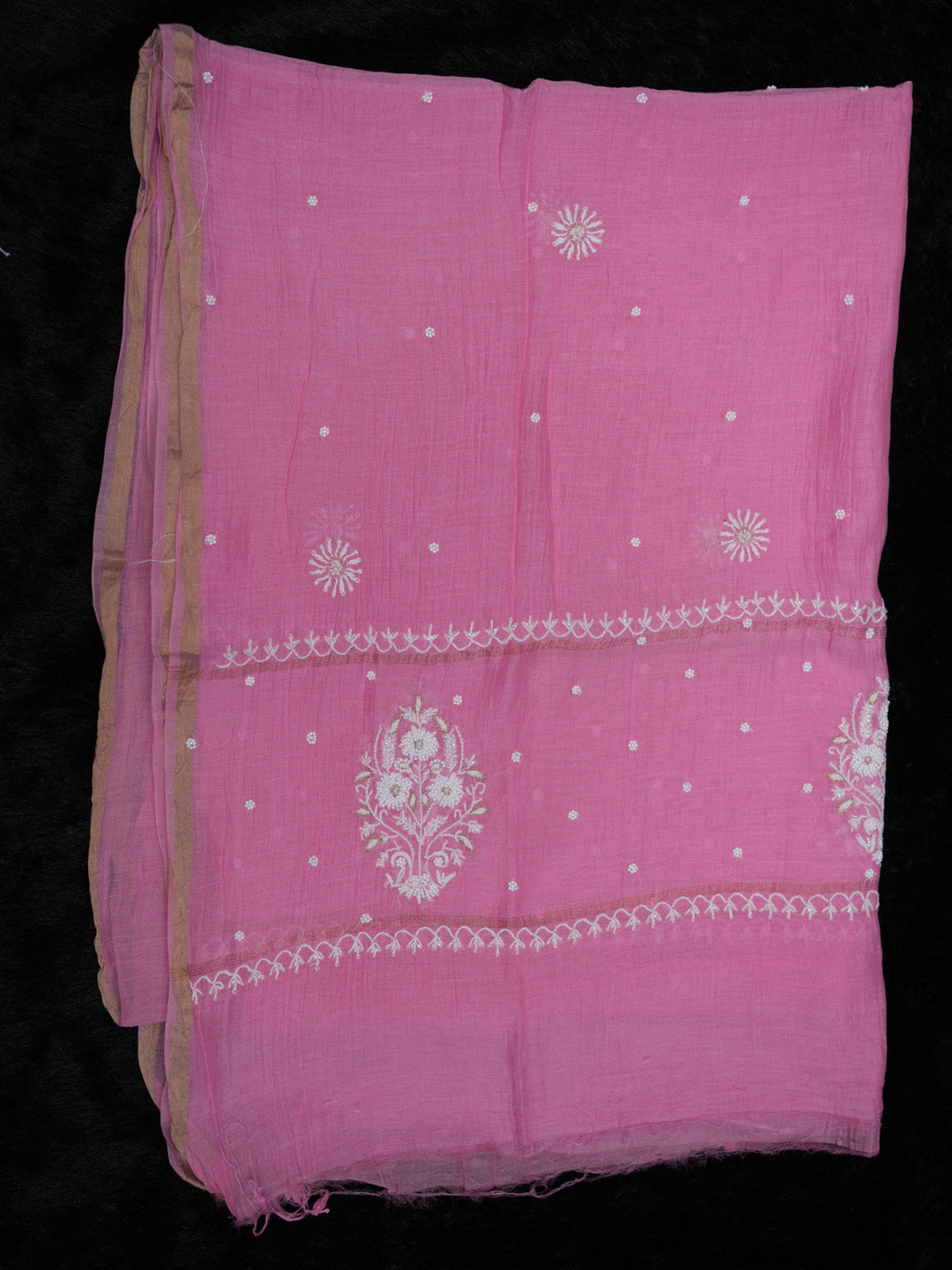 Women Hand Embroidered Chanderi Chikankari Dress Material PCSCA85201FS-PINK