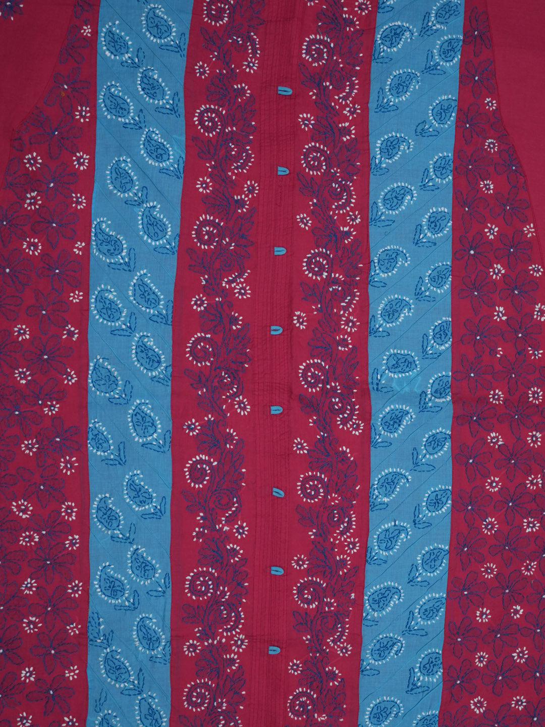 women hand embroidered chikankari cotton dressmaterial PC4120-RED29
