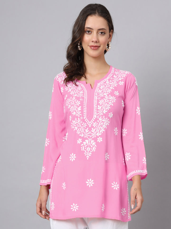Women Hand Embroidered Chikankari Modal Kurti PC3611
