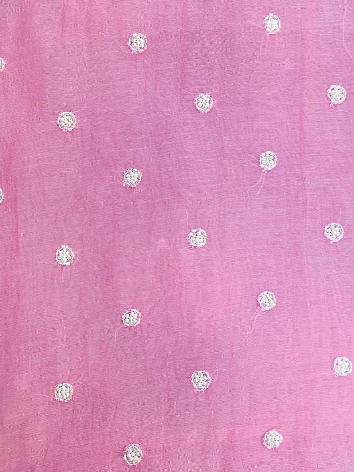Women Hand Embroidered Chanderi Chikankari Dress Material PCSCA85205FS-PINK