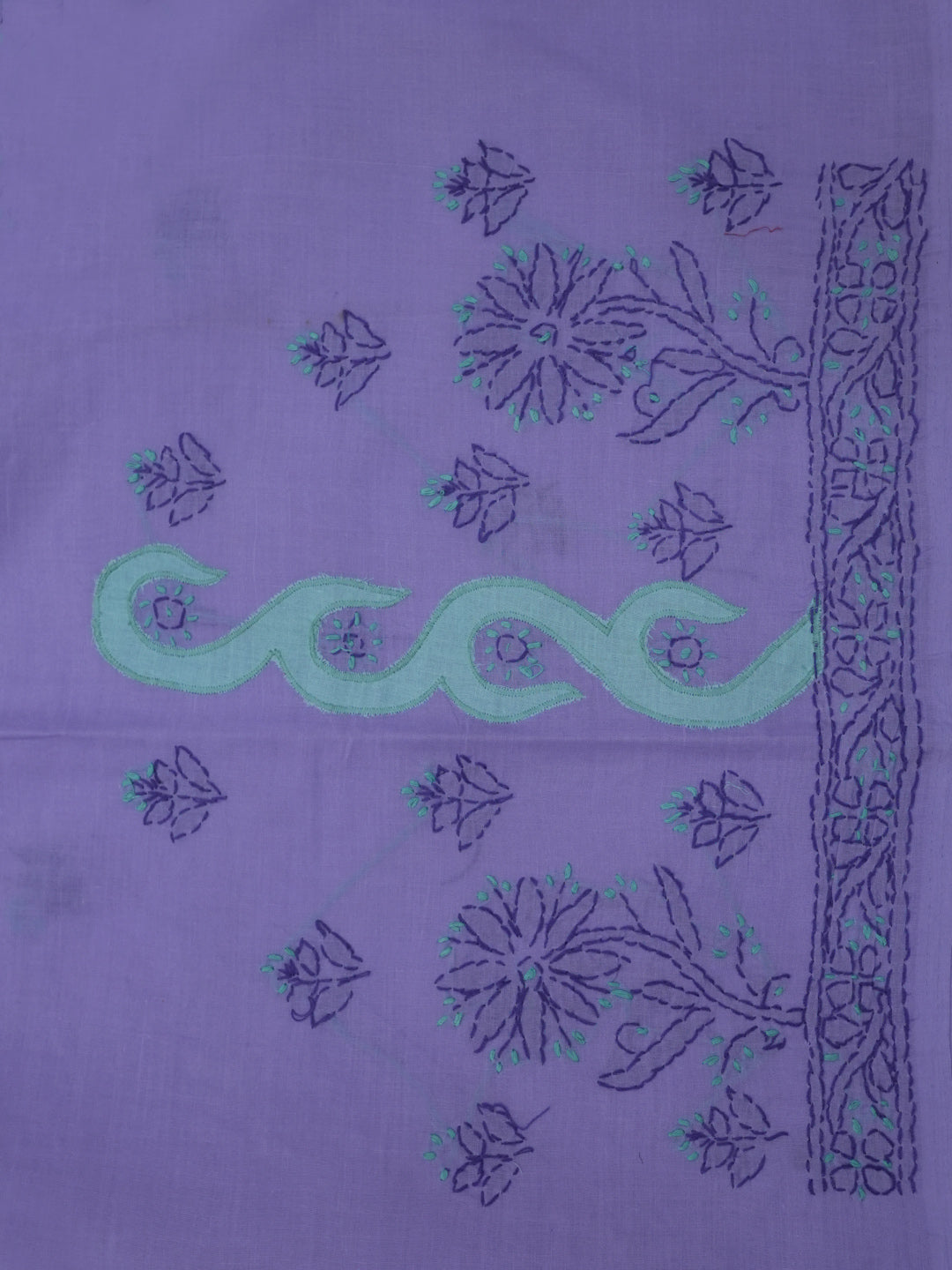 women hand embroidered chikankari cotton dressmaterial PC4120-MAUVE20