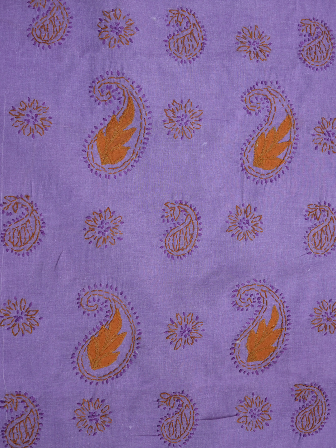 women hand embroidered chikankari cotton dressmaterial PC4120-PURPLE11