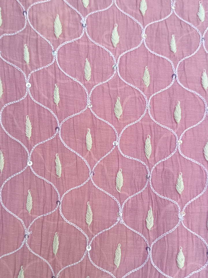 Women Hand Embroidered Chanderi Chikankari Dress Material PCSCA85201FS-PINK