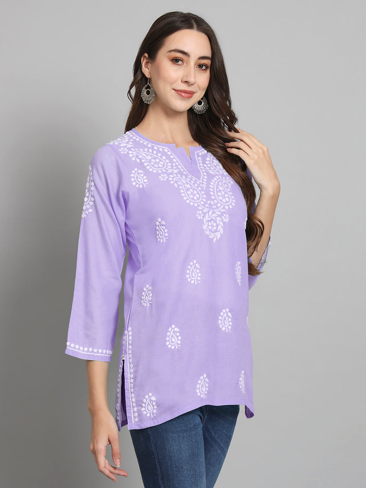 CHIKANKARI COTTON KURTI PC3828