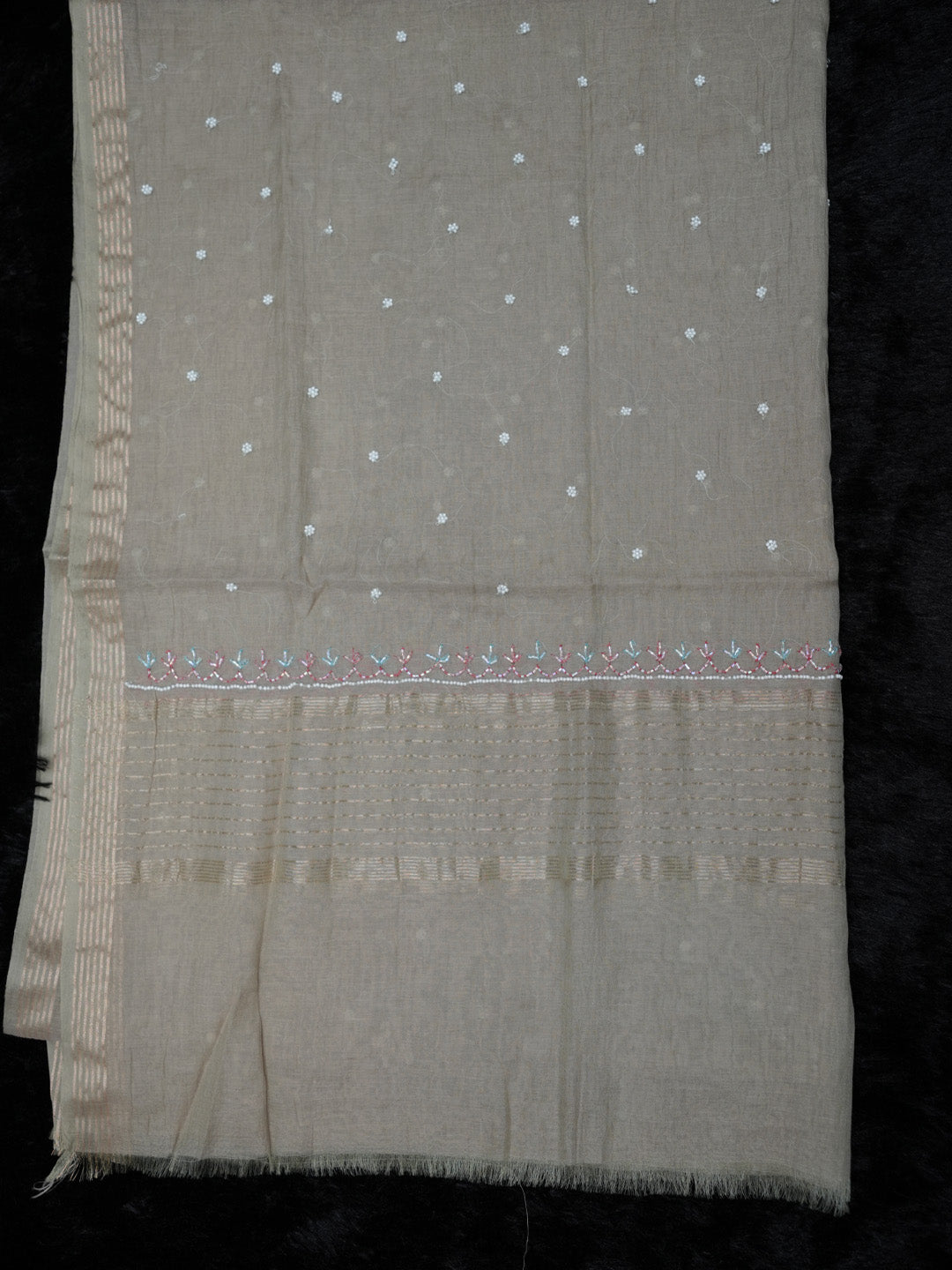Women Hand Embroidered Chanderi Chikankari Dress Material PCFC19501FS-GREY