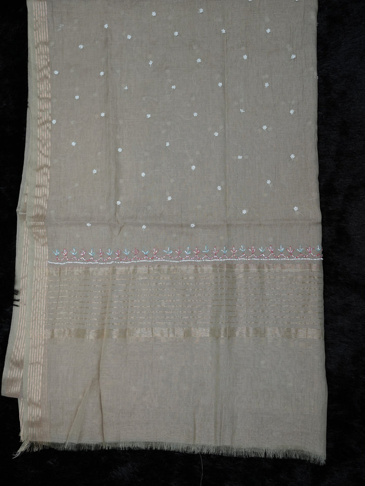 Women Hand Embroidered Chanderi Chikankari Dress Material PCFC19501FS-GREY