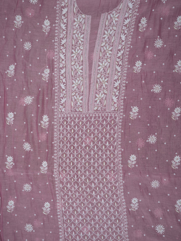 Women Hand Embroidered Chanderi Chikankari Dress Material PCSCA85201FS-BABYPINK