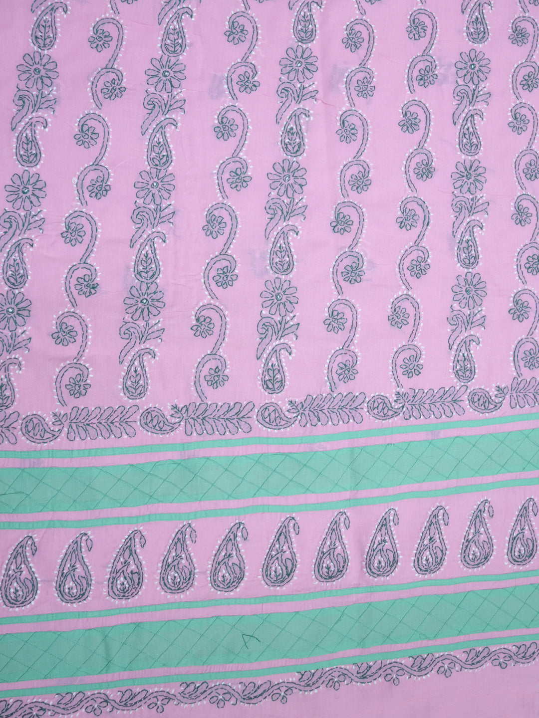 women hand embroidered chikankari cotton dressmaterial PC4120-BABYPINK10