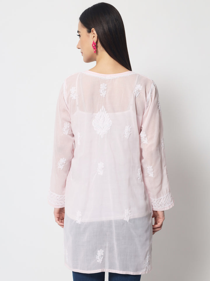 Women Hand Embroidered Chikankari Cotton Kurti PC3595