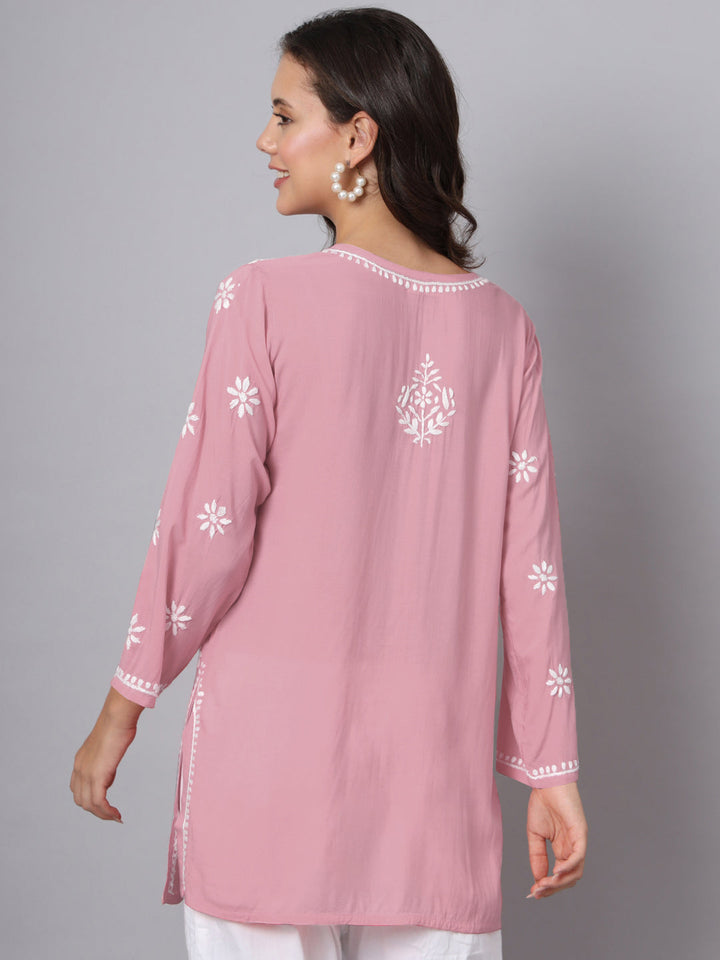 Women Hand Embroidered Chikankari Modal Kurti PC3611