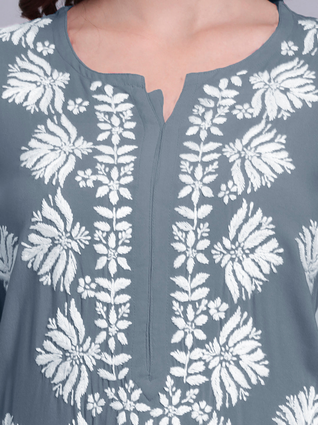 Women Hand Embroidered Chikankari Rayon kurta set PC4084KS