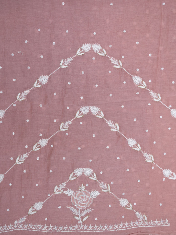 Women Hand Embroidered Chanderi Chikankari Dress Material PCSCA85205FS-PEACH
