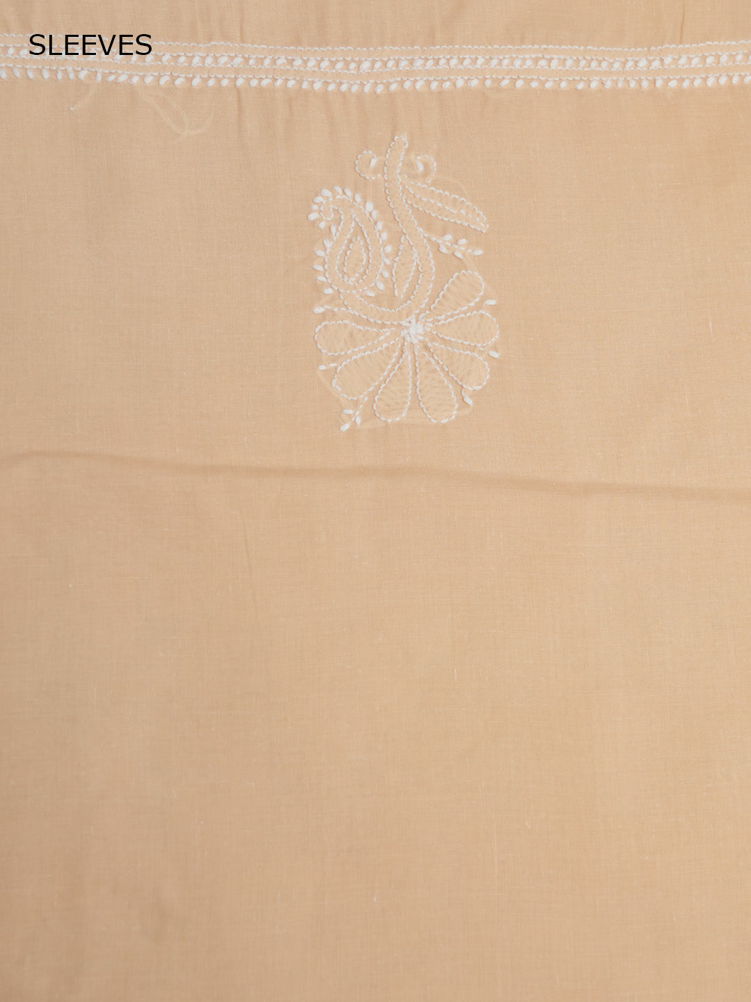 Women Hand Embroidered Cotton Chikankari Dress MaterialPCSCU00104FS-APRICOTPEACH