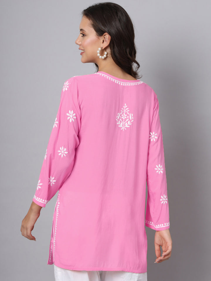 Women Hand Embroidered Chikankari Modal Kurti PC3611