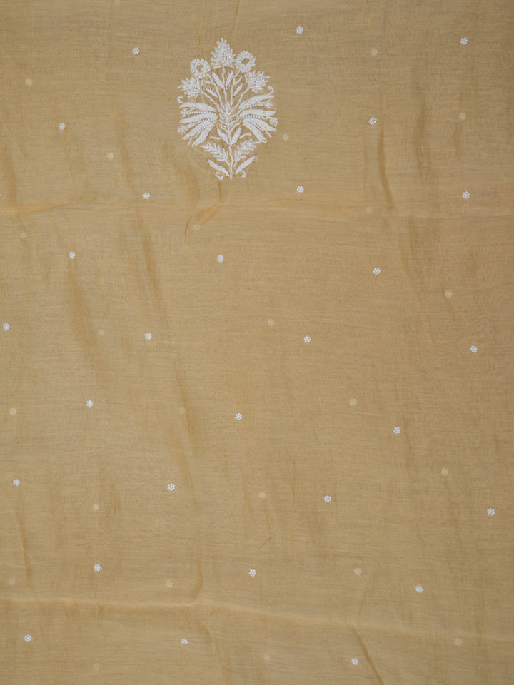 Women Hand Embroidered Chanderi Chikankari Dress Material PCSCA85205FS-BEIGE