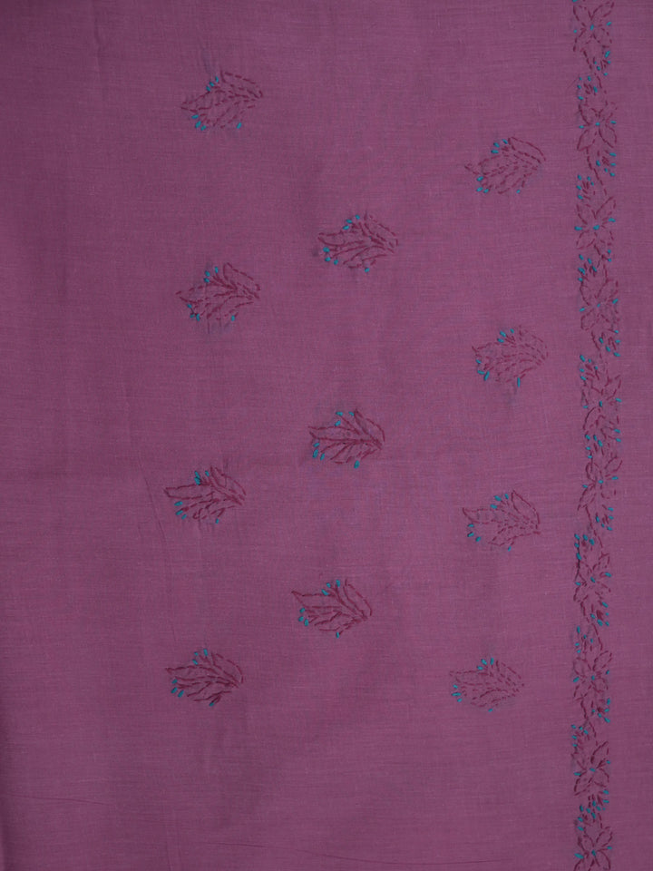 women hand embroidered chikankari cotton dressmaterial PC4120-TURQUOISE6