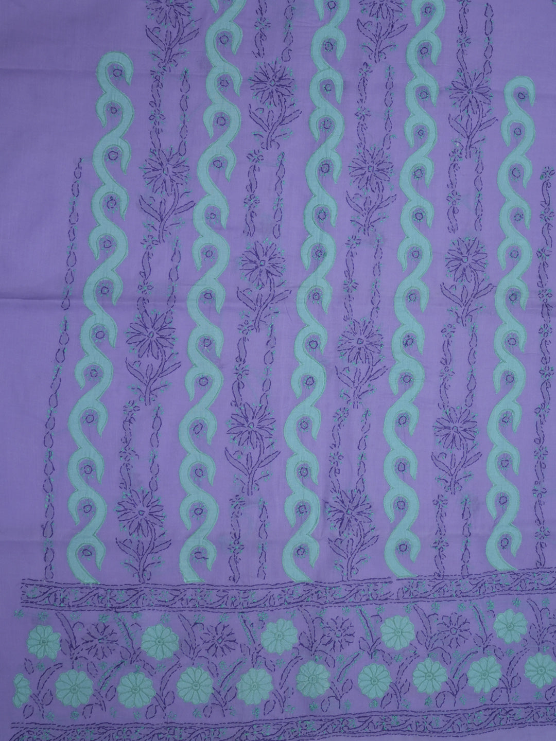 women hand embroidered chikankari cotton dressmaterial PC4120-MAUVE20