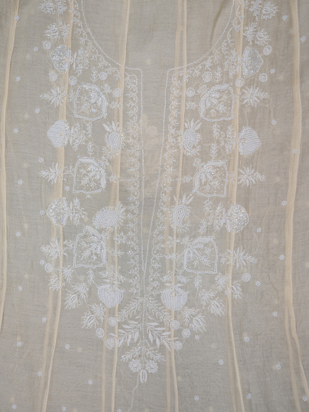 Women Hand Embroidered Chanderi Chikankari Dress Material PCSCA85206FS-LIGHTPEACH