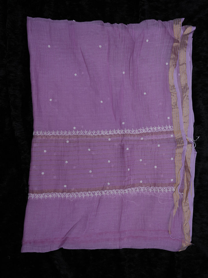 Women Hand Embroidered Chanderi Chikankari Dress Material PCSCA85205FS-MAUVE