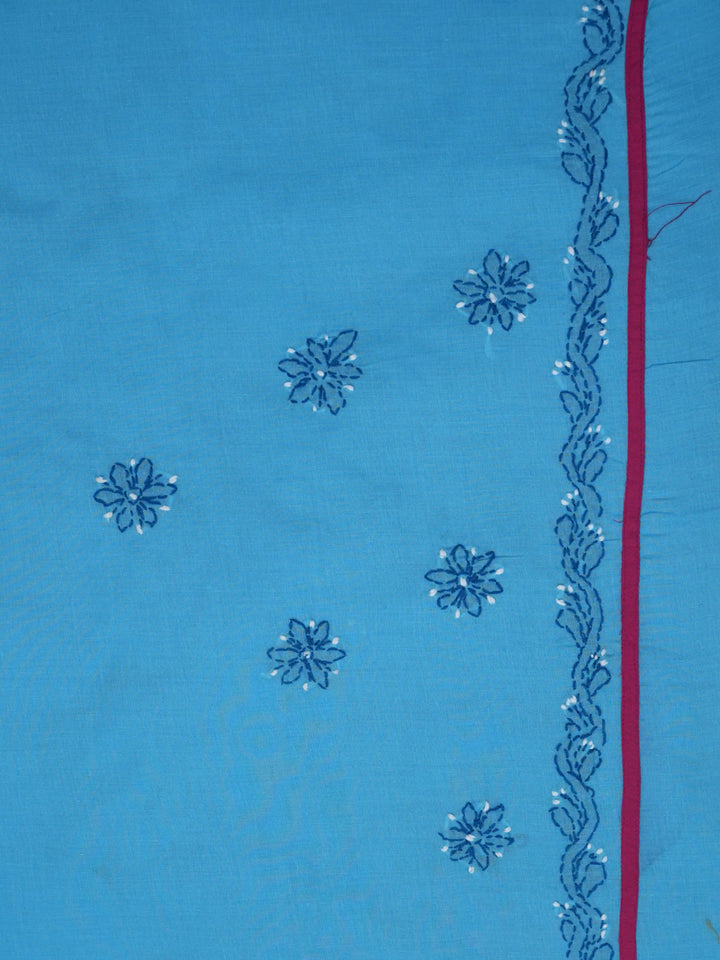 women hand embroidered chikankari cotton dressmaterial PC4120-RED29
