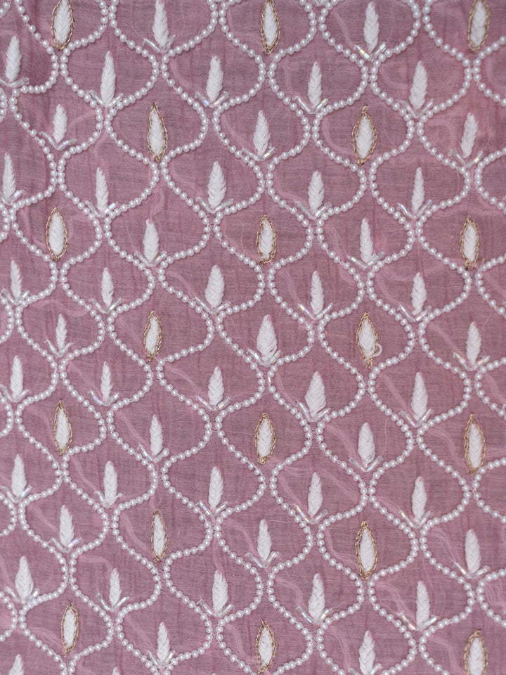 Women Hand Embroidered Chanderi Chikankari Dress Material PCSCA85201FS-BABYPINK