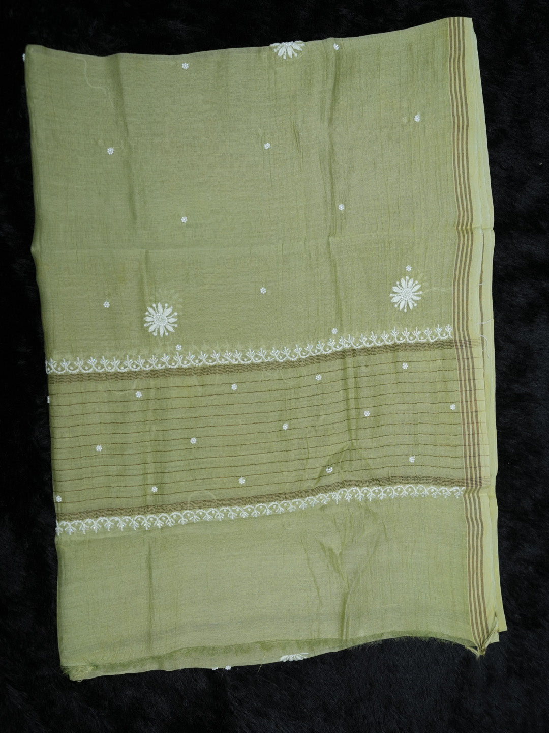 Women Hand Embroidered Chanderi Chikankari Dress Material PCSCA85203FS-PISTAGREEN