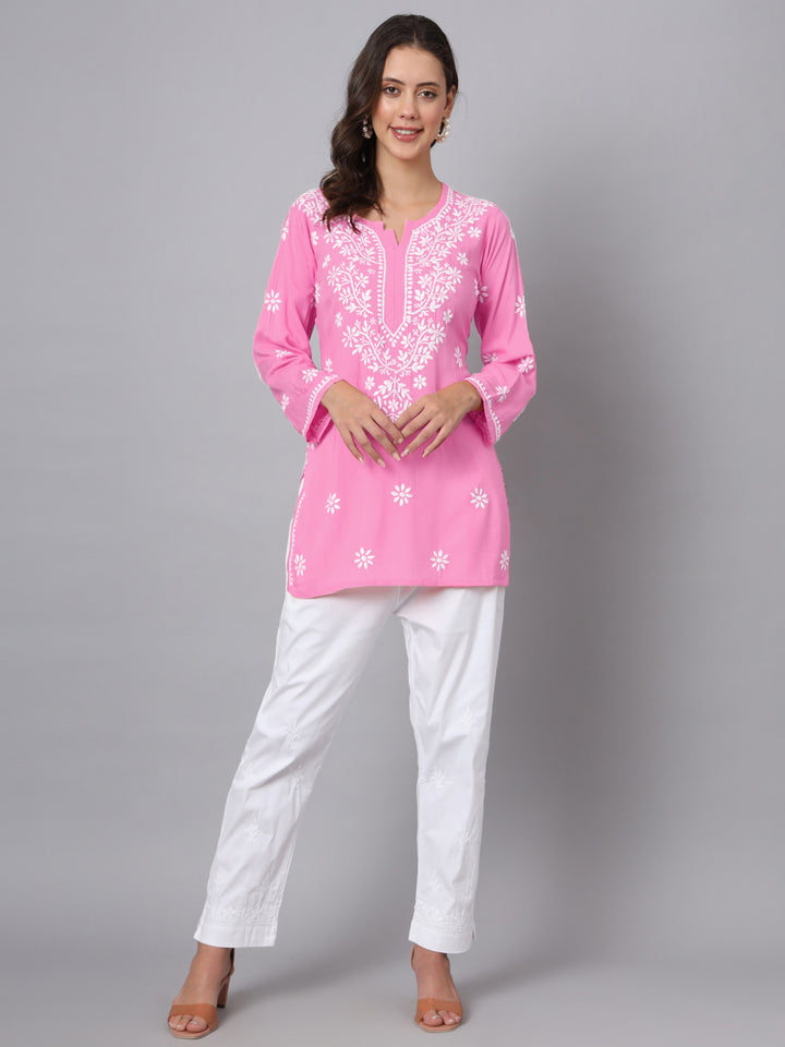 Women Hand Embroidered Chikankari Modal Kurti PC3611