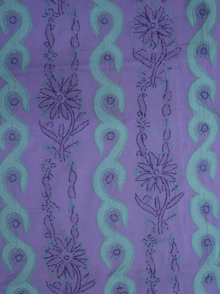 women hand embroidered chikankari cotton dressmaterial PC4120-MAUVE20