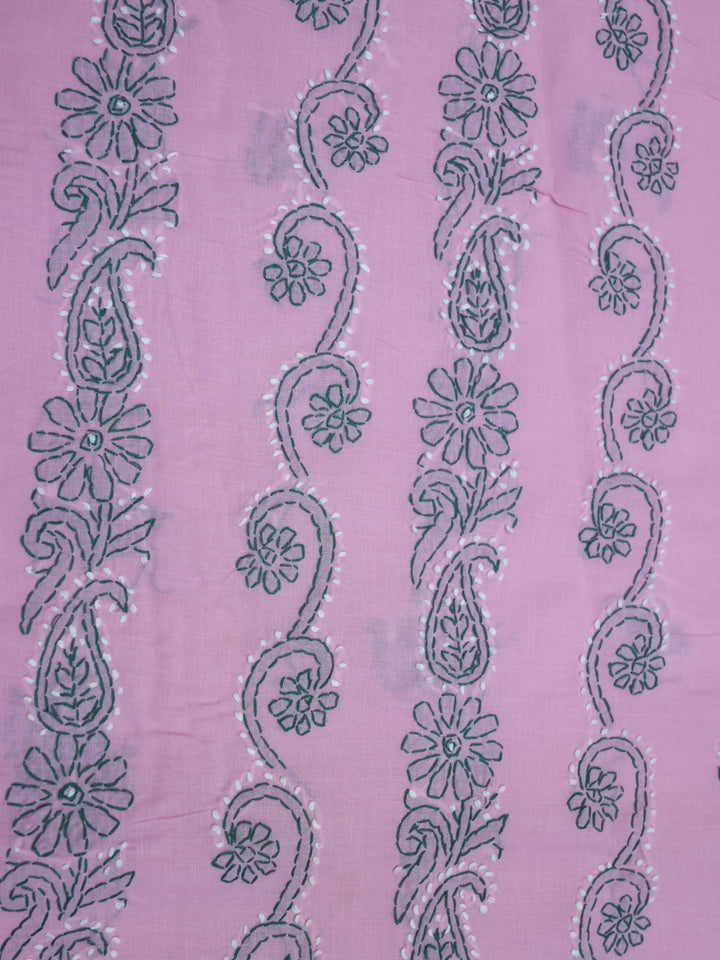 women hand embroidered chikankari cotton dressmaterial PC4120-BABYPINK10