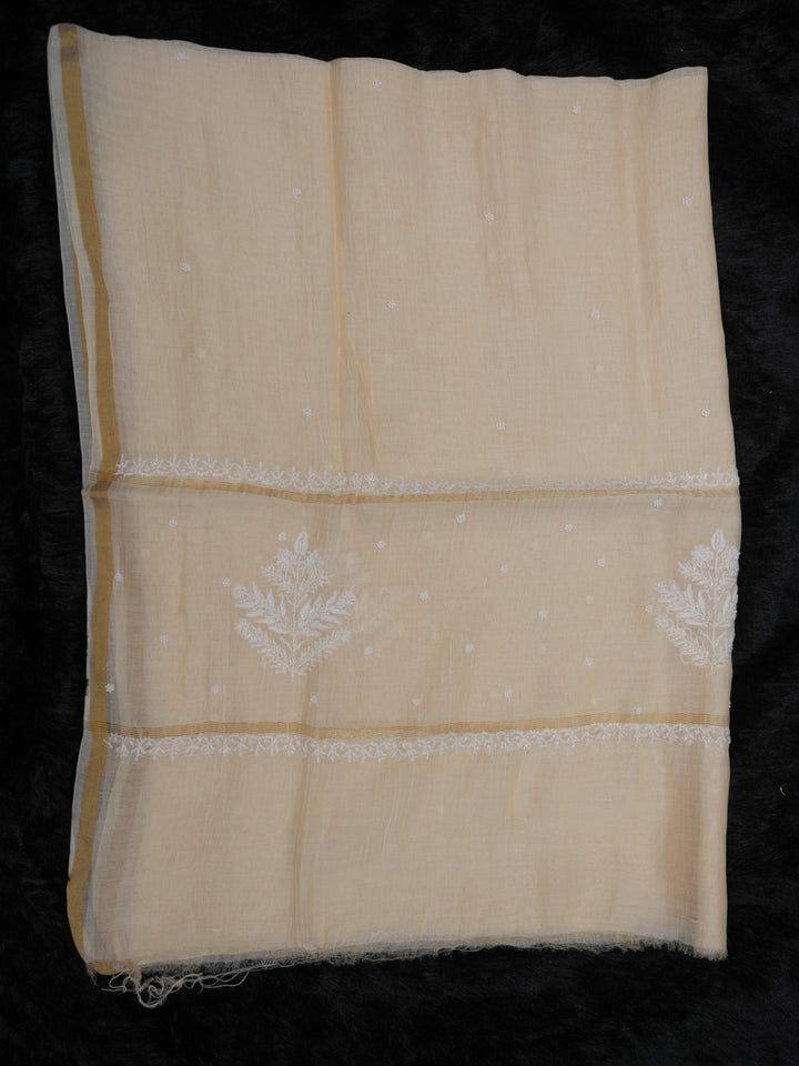 Women Hand Embroidered Chanderi Chikankari Dress Material PCSCA85206FS-LIGHTPEACH