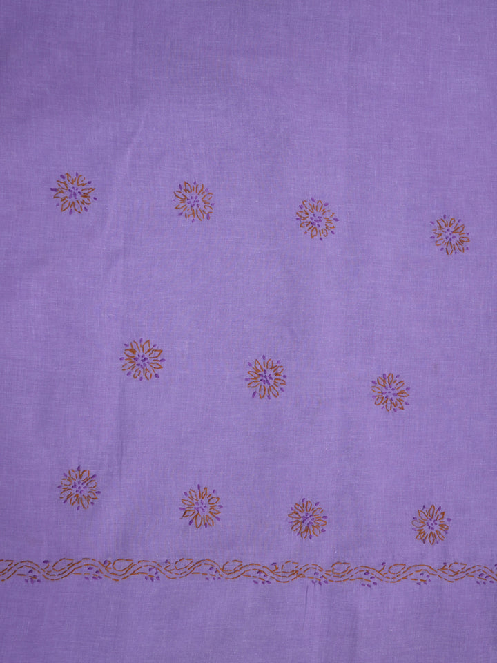 women hand embroidered chikankari cotton dressmaterial PC4120-PURPLE11