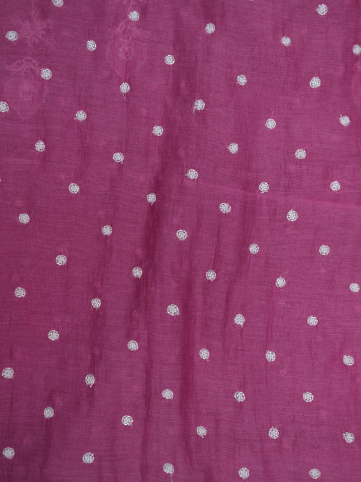 Women Hand Embroidered Chanderi Chikankari Dress Material PCSCA85205FS-HOTPINK