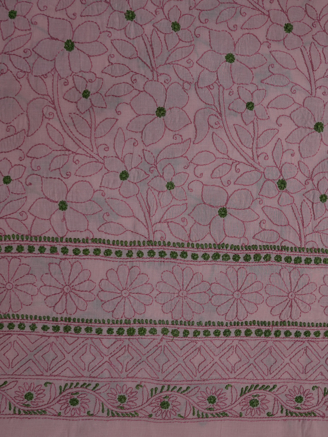 women hand embroidered chikankari cotton dressmaterial PC4120-RUST23