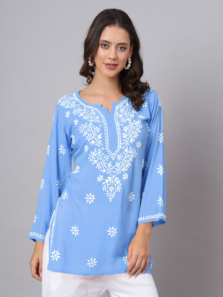 Women Hand Embroidered Chikankari Modal Kurti PC3611