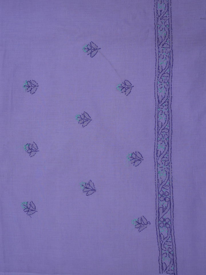 women hand embroidered chikankari cotton dressmaterial PC4120-MAUVE20