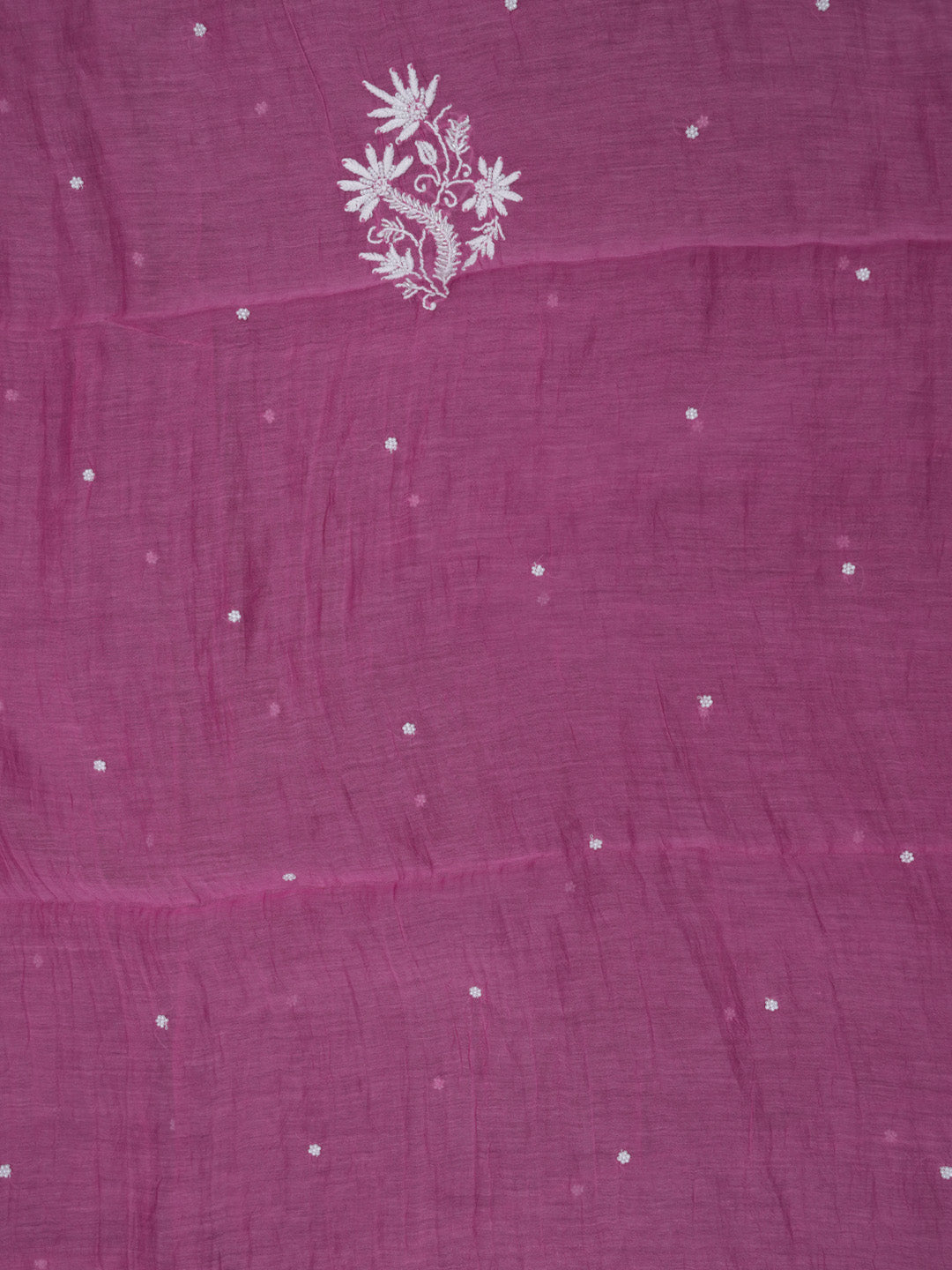 Women Hand Embroidered Chanderi Chikankari Dress Material PCSCA85205FS-HOTPINK