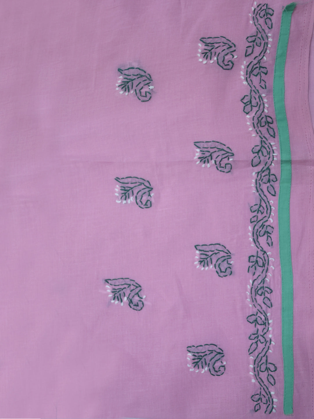 women hand embroidered chikankari cotton dressmaterial PC4120-BABYPINK10