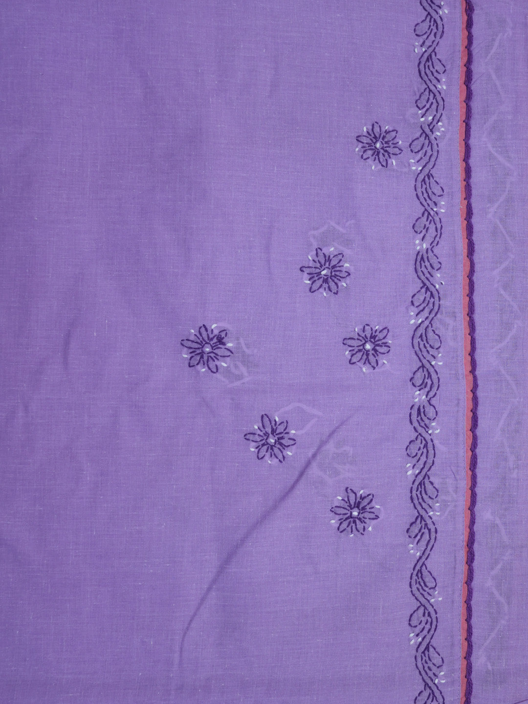 women hand embroidered chikankari cotton dressmaterial PC4120-MAUVE14
