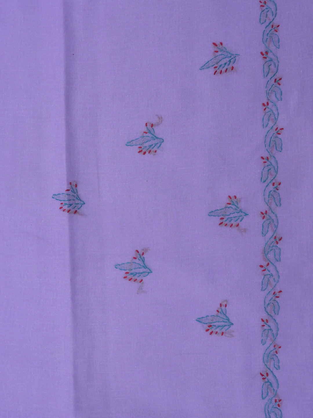 women hand embroidered chikankari cotton dressmaterial PC4120-PURPLE19