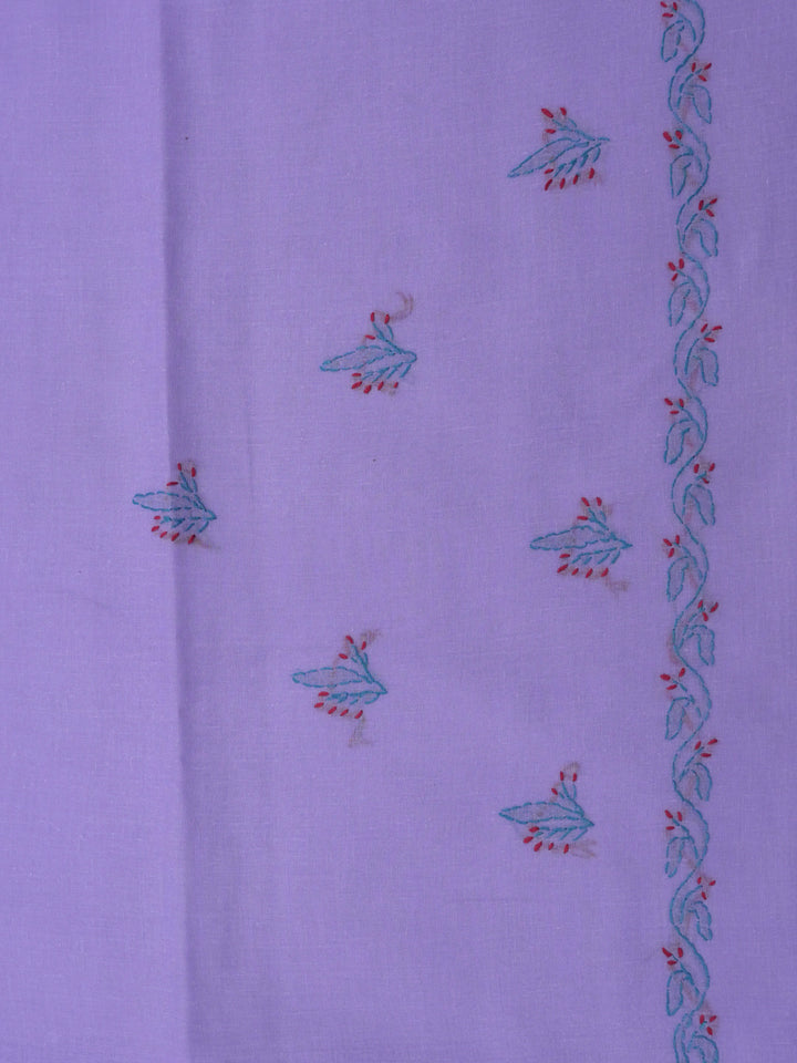 women hand embroidered chikankari cotton dressmaterial PC4120-PURPLE19