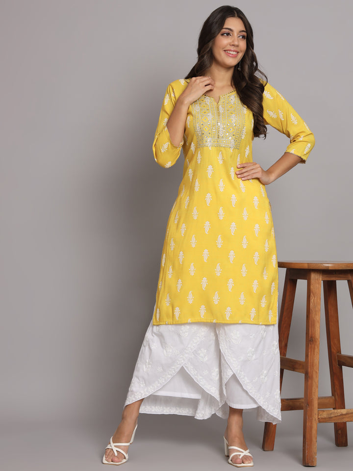 Chikankari Women Hand Embroidered Palazzos - PC3676